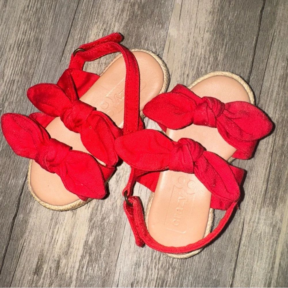 Crazy 8 Red Bow Espadrille Sandals